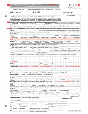 HSBC Mutual Fund Application Form