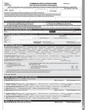 Mutual Fund Investment Application Form