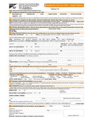 Principal India Debt Liquid Scheme Application Form