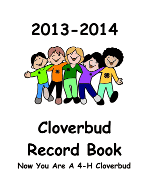 4-H Cloverbud Record Book