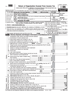 Form 990 Return of Organization Exempt From Income Tax