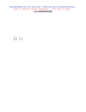 LLC Questionnaire