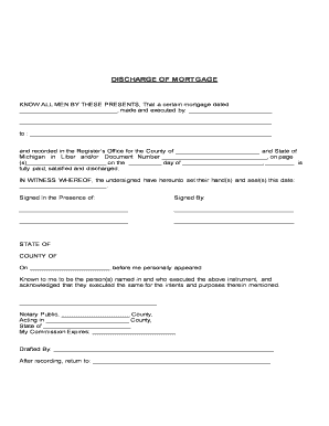 Discharge of Mortgage