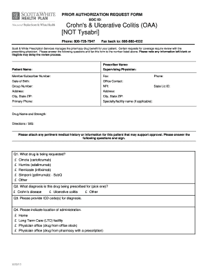 Prior Authorization Request Form