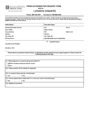 Prior Authorization Request Form