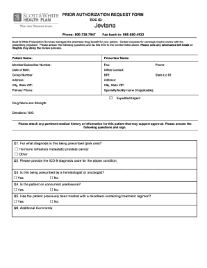 Prior Authorization Request Form