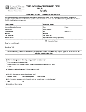 Prior Authorization Request Form