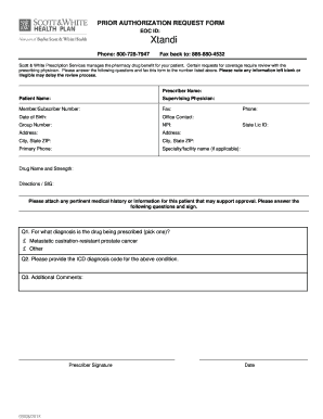 Prior Authorization Request Form