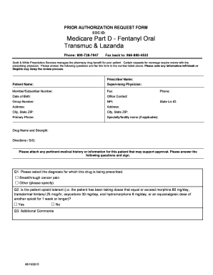 Prior Authorization Request Form