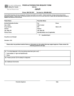 Prior Authorization Request Form