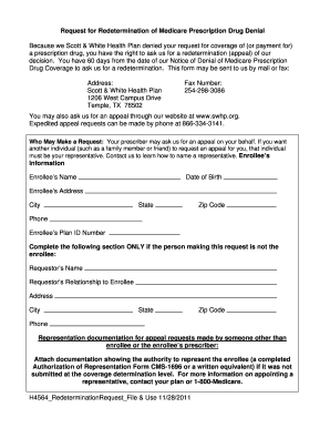 Medicare Prescription Drug Redetermination Request
