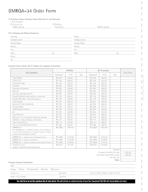 DMRQA Order Form