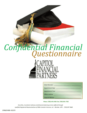 Confidential Financial Questionnaire