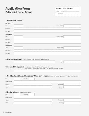 PhillipCapital Equities Account Opening Form