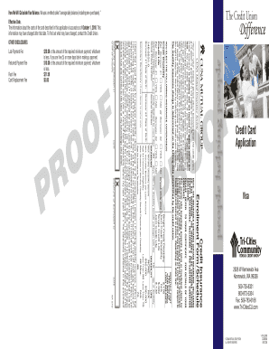 Visa Credit Card Application and Insurance Enrollment Form