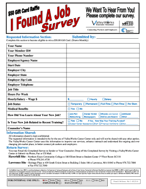 I Found A Job Survey