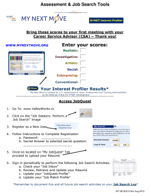 Job Search Registration Form