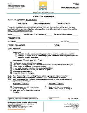Florida School Facility Application