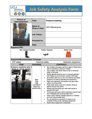 Job Safety Analysis Form