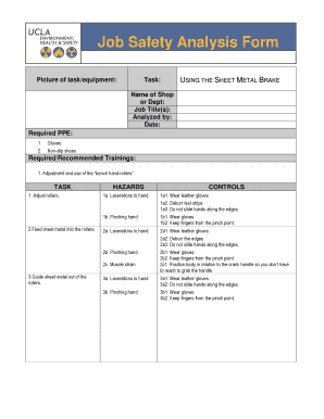 Job Safety Analysis Form