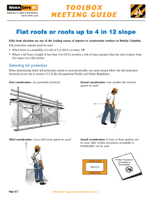 WorkSafeBC Fall Protection Meeting Guide