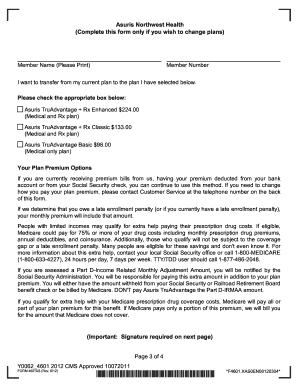 Asuris TruAdvantage Medicare Advantage Plan Enrollment Form