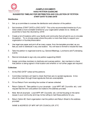 Petition start date and end date - SAMPLE DOCUMENT HAAO PETITION GUIDELINE SUGGESTED