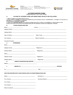 Accident Report Form