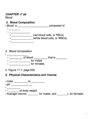Blood Composition and Function Study Guide