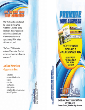 Venice Chamber of Commerce Advertising Form