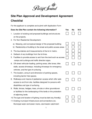Site Plan Approval and Development Agreement