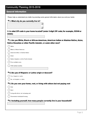 Tarrant County Community Planning Survey 2015-2019
