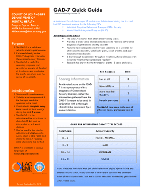 GAD-7 Anxiety Questionnaire