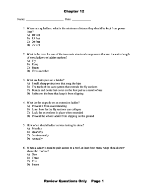 Firefighter Ladder Safety Quiz