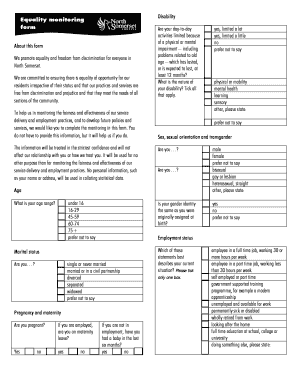 Equality Monitoring Form