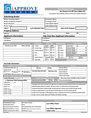 Mortgage Document Request Form