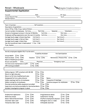 Workers Compensation Insurance Application