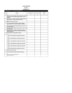 Maharashtra VAT Audit Report Schedule V