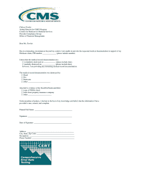 Medicare Claim Documentation Request