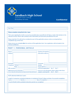 Teacher Application Form