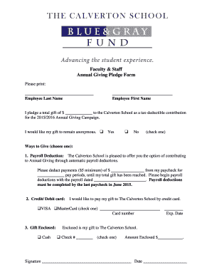 Letter requesting name change due to marriage - FacultyStaff Pledge Form - The Calverton School - calvertonschool