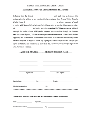 Authorization for Cross Member Transfers