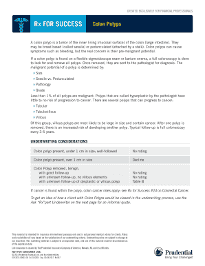 Rx for Success Colon Polyps Underwriting Form