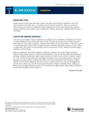 Life Insurance Headache Underwriting Form