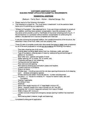 Residential Addition Building Permit Application