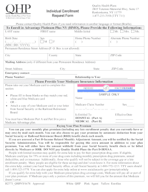 Quality Health Plans Medicare Advantage Enrollment Form