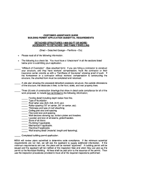 Detached Structure Building Permit Application