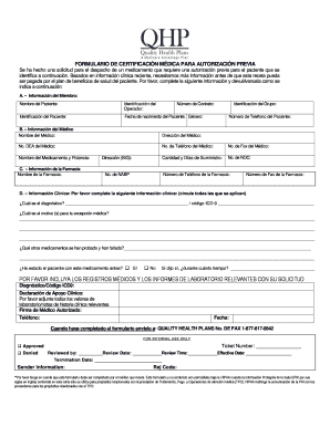 FORMULARIO DE CERTIFICACIÓN MÉDICA PARA AUTORIZACIÓN PREVIA