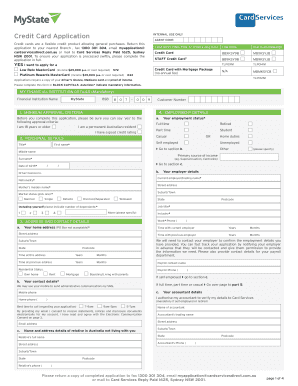 Credit Card Application Form