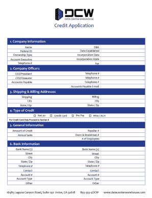 Credit Application Form